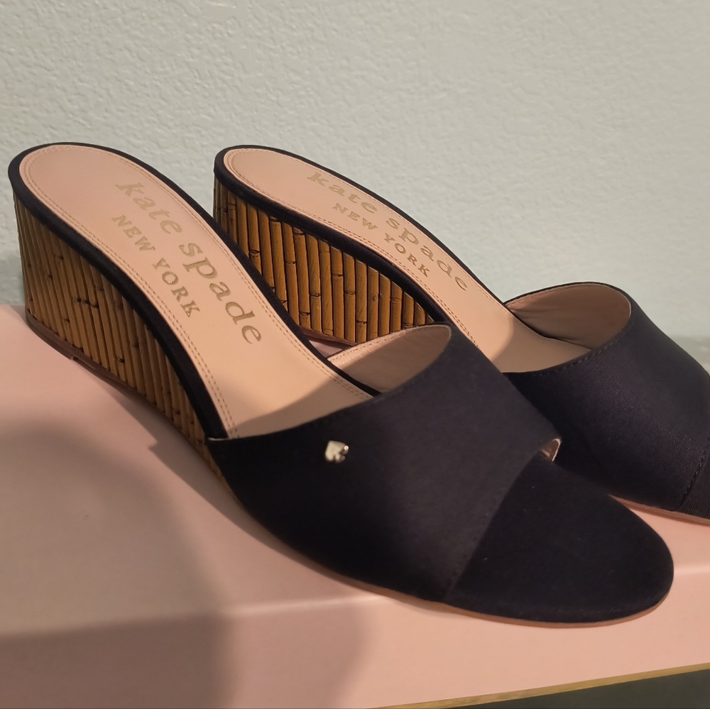 NWT Kate Spade Bamboo Wedge Heels Size 8B